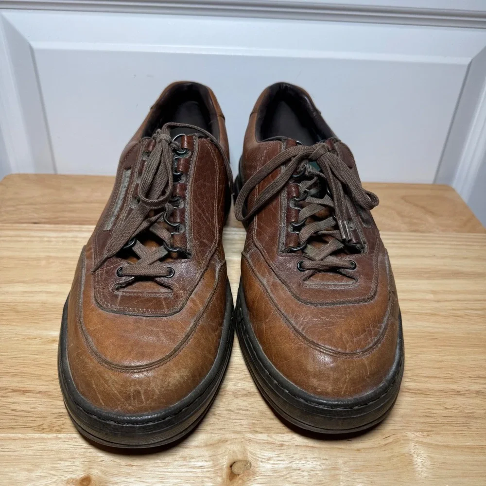 Mephisto Match Runoff Airjet Tan Grain Leather Walking Shoes Mens 10 Made France
